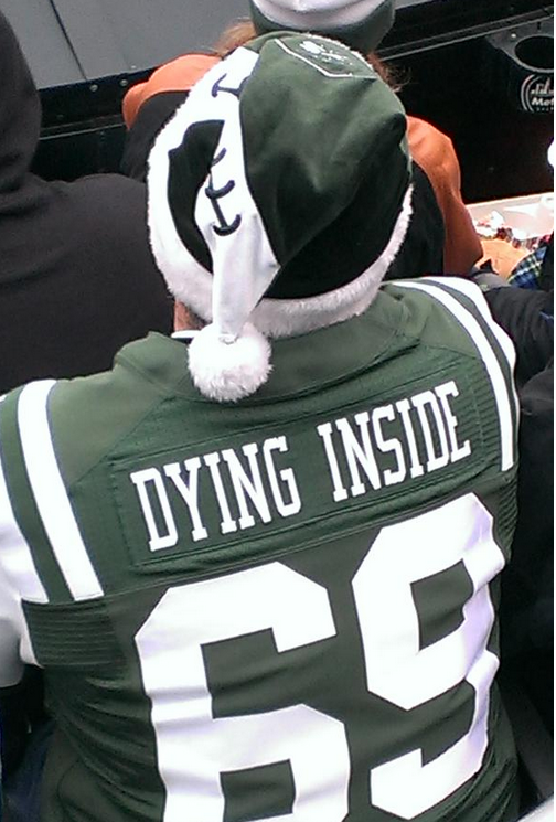 Image result for ny jets jersey pic dying inside