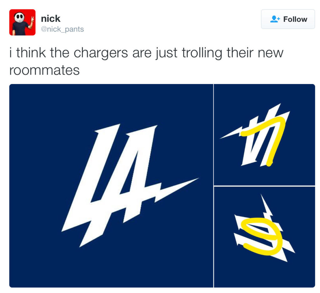 LA Chargers Release New Logo, Immediately Gets Destroyed On Twitter - Daily Snark1024 x 938