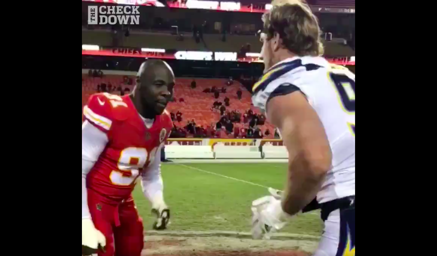 VIDEO Chiefs� Tamba Hali Gives PassRushing Tips To Chargers� Joey