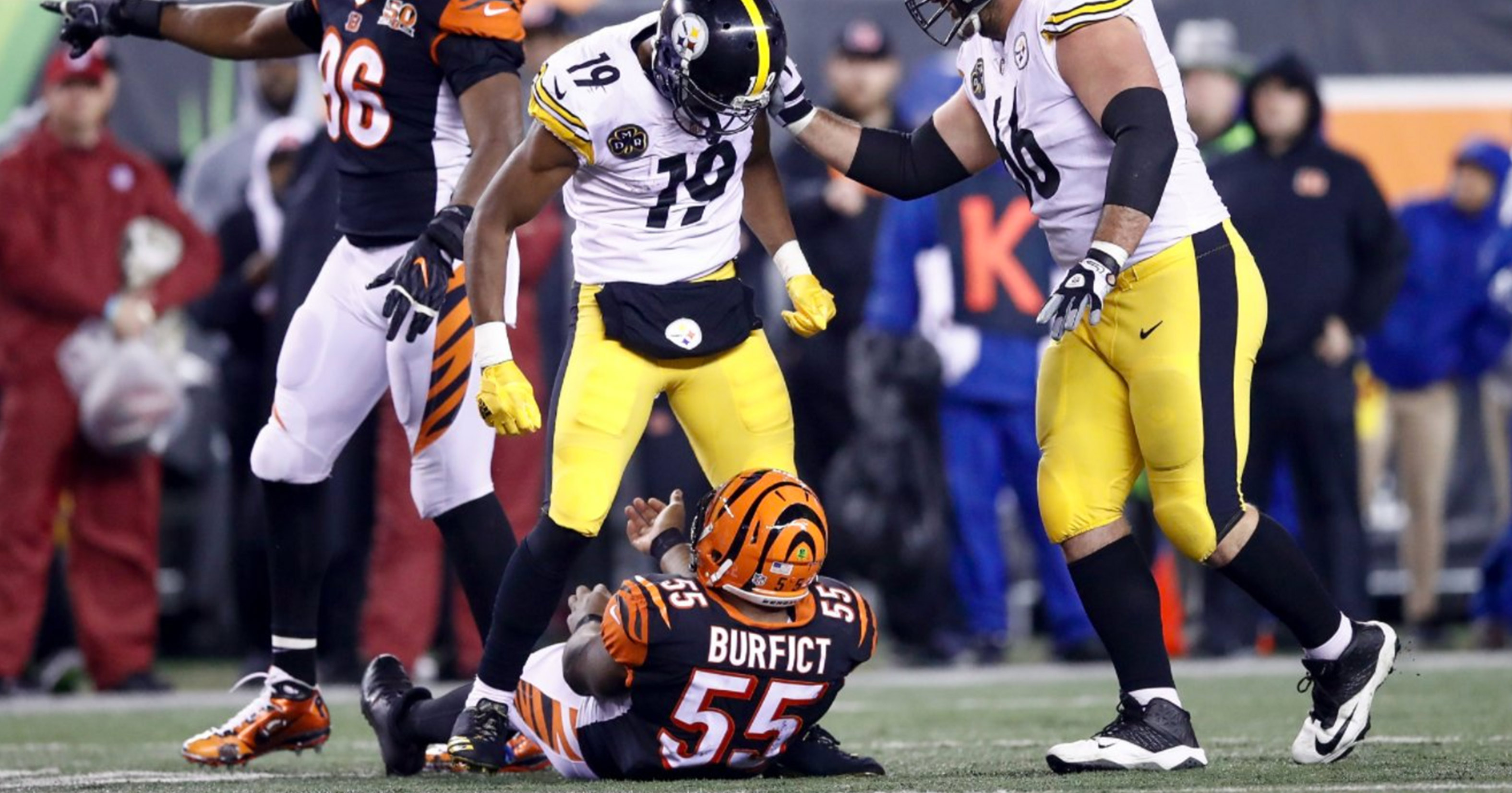 juju standing over burfict shirt