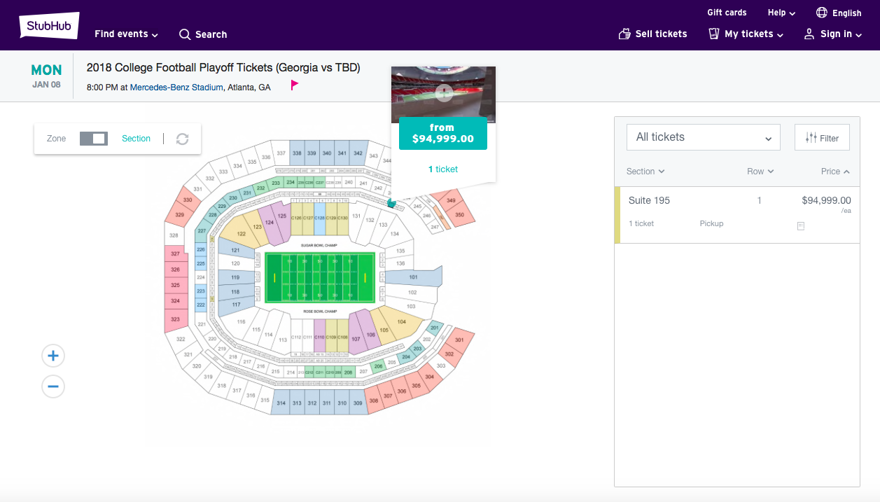 Ticket Prices For 2018 National Championship Game In Ticket Prices For 2018 National Championship Game In