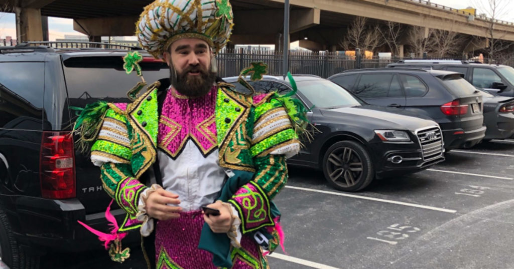 Eagles Center Jordan Kelce's Outfit For Philly's Super Bowl Parade Is