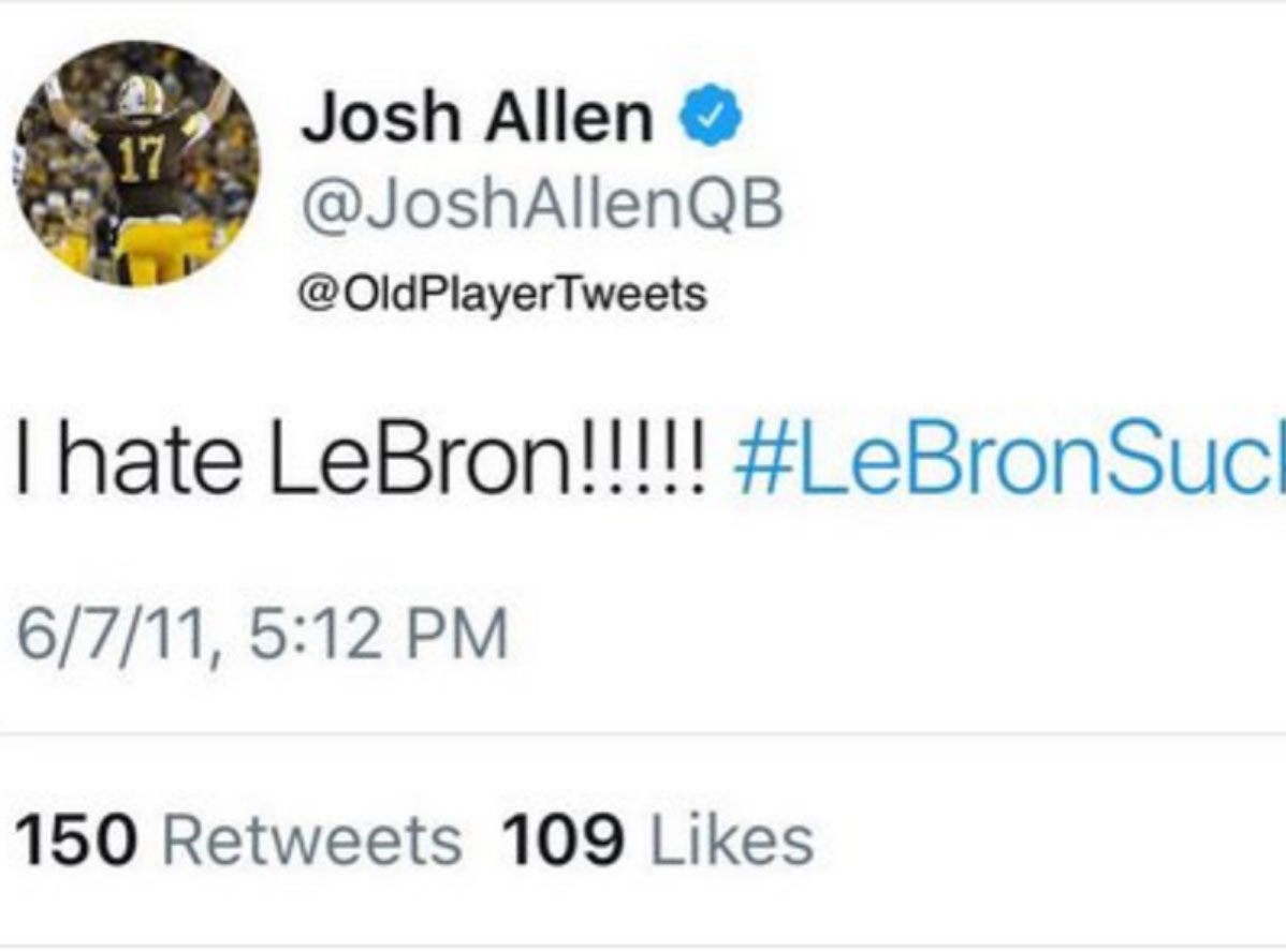 Someone Dug Up QB Josh Allen's Old Tweets And They're Pretttty Bad (PICS)