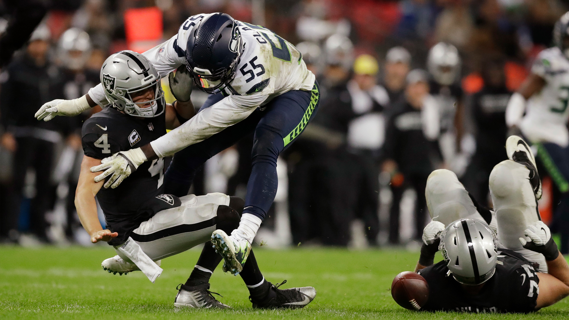 Raiders QB Derek Carr Caught Crying After Being Sacked By Seahawks