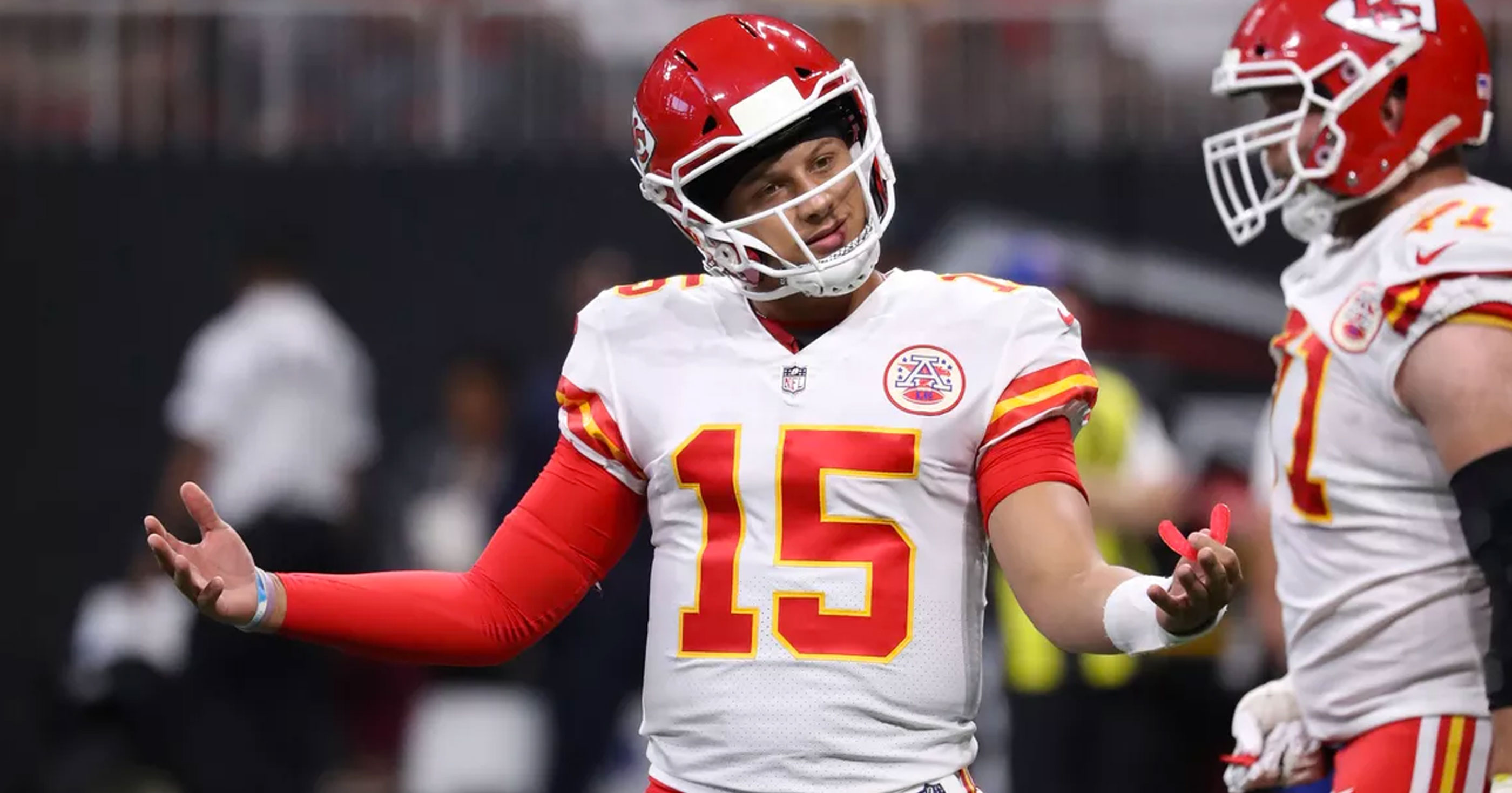 Watch Patrick Mahomes Casually Launch A Ball About 75 Yards With A Flick Of His Wrist