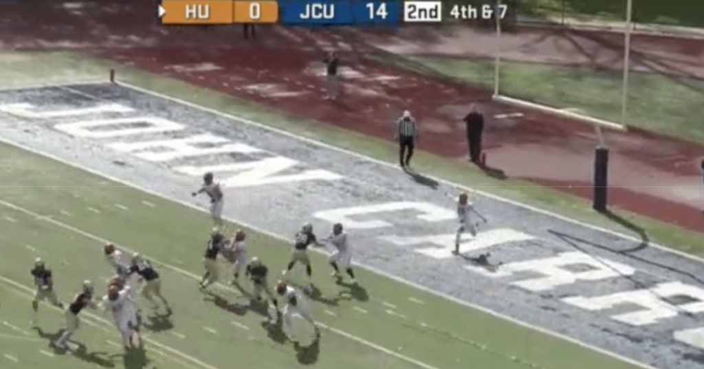 College Kicker Kicks Amazing 95Yard Punt Out Of Own End Zone During Game