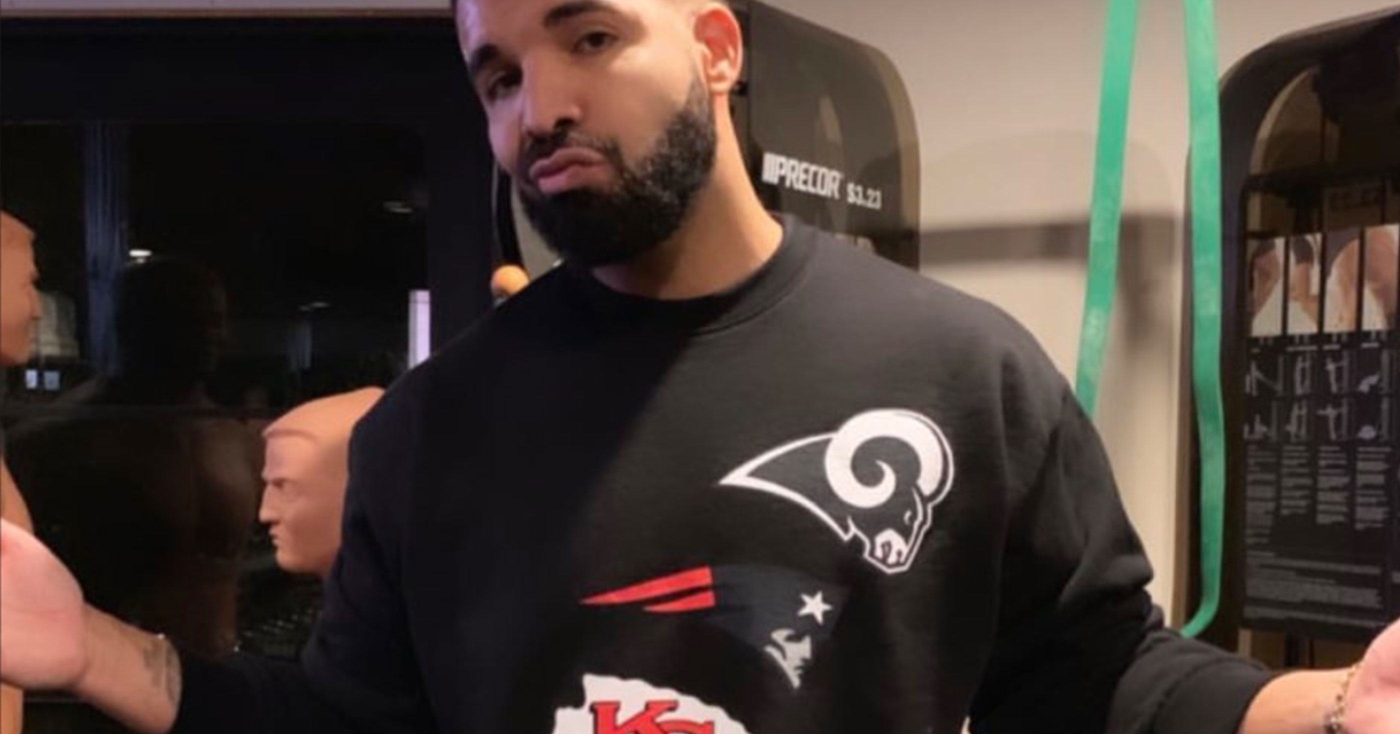 Drake Curses Every NFL Team Playing Today By Wearing Shirt Supporting