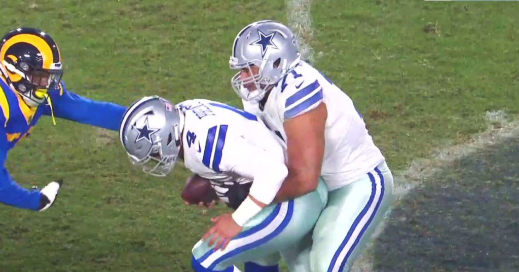 Apparently In The NFL Now It’s A Sack For The Defense If You Get Wrapped Up By Your Own Teammate (VIDEO)