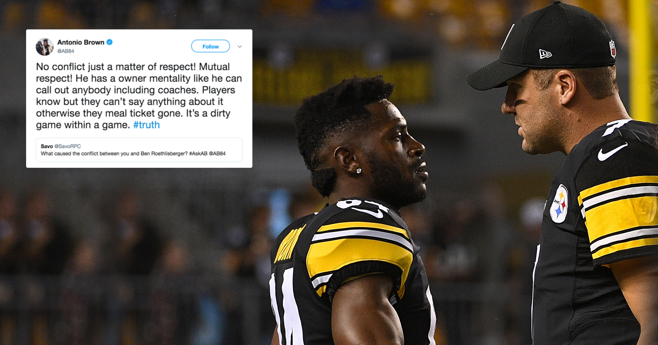 Antonio Brown Rips Ben Roethlisberger On Twitter During Q Antonio Brown Rips Ben Roethlisberger On Twitter During Q
