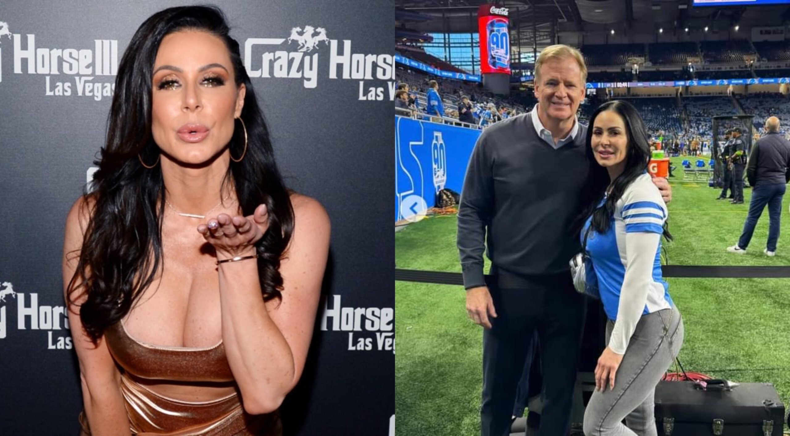 Roger Goodell Takes On Field Photo With Adult Film Star During Bears