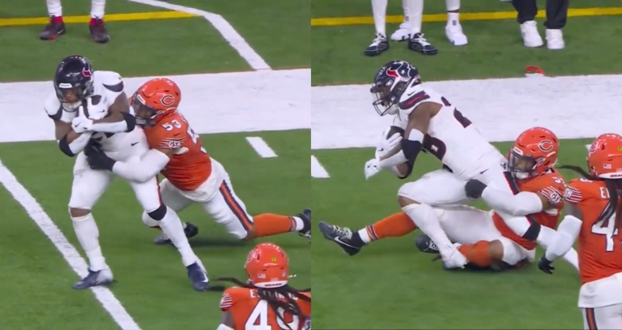 Joe Mixon Suffers An Ankle Injury On Controversial Hip Drop Tackle Vs