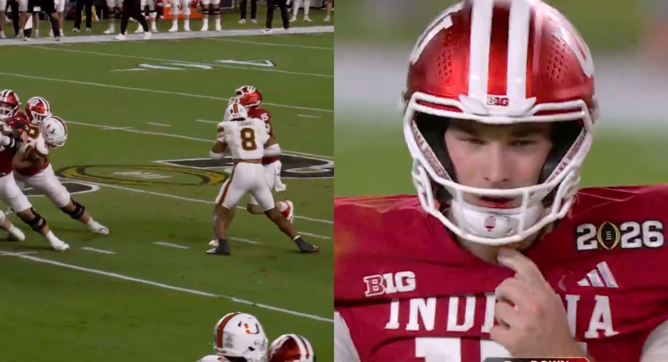 Miami Accused Of Dirty Hit On Fernando Mendoza That Left Him Bloodied During National Title Game (VIDEO)