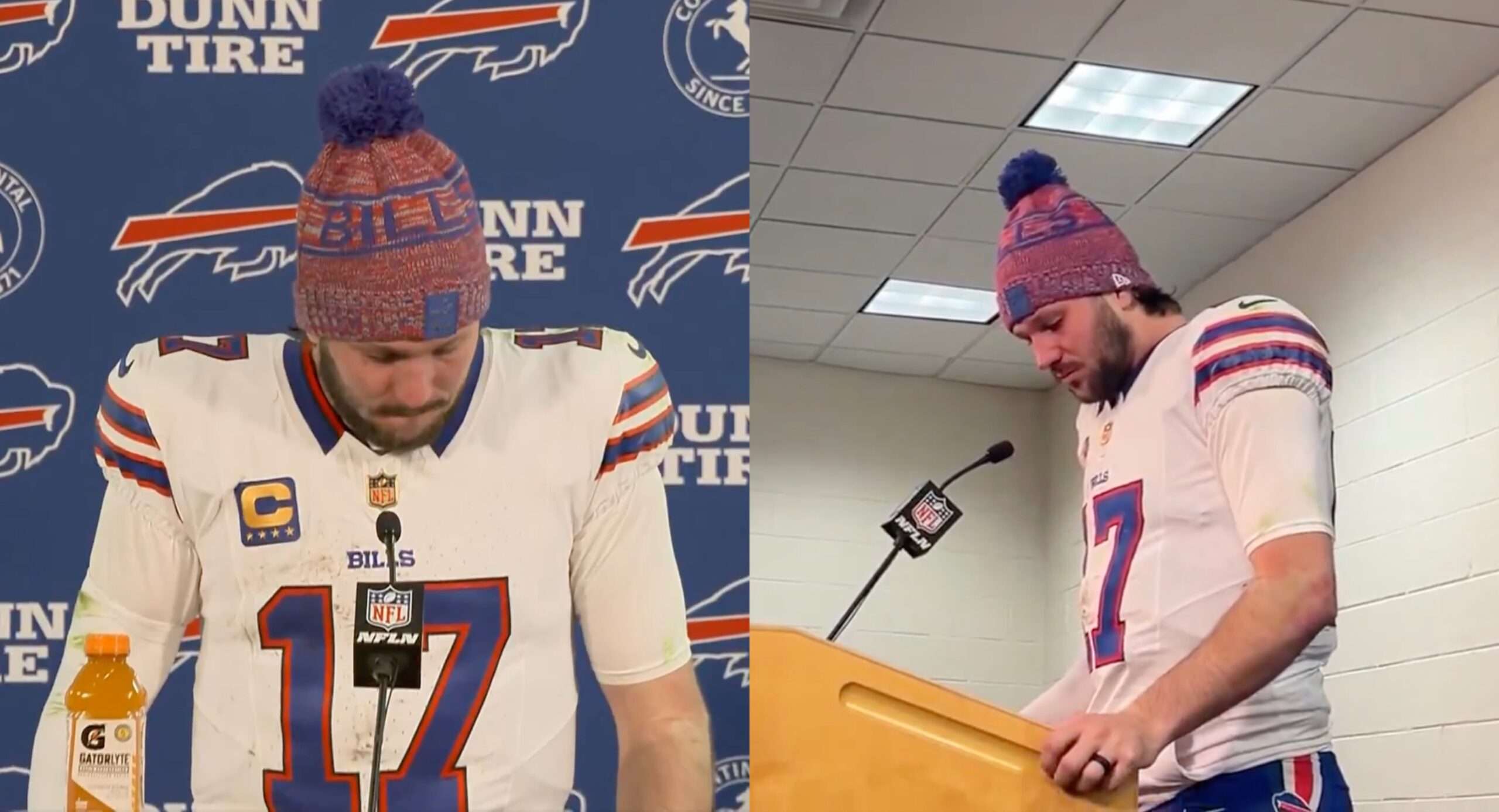Josh Allen Was Crying In His Postgame Presser After Playoff Loss vs Broncos
