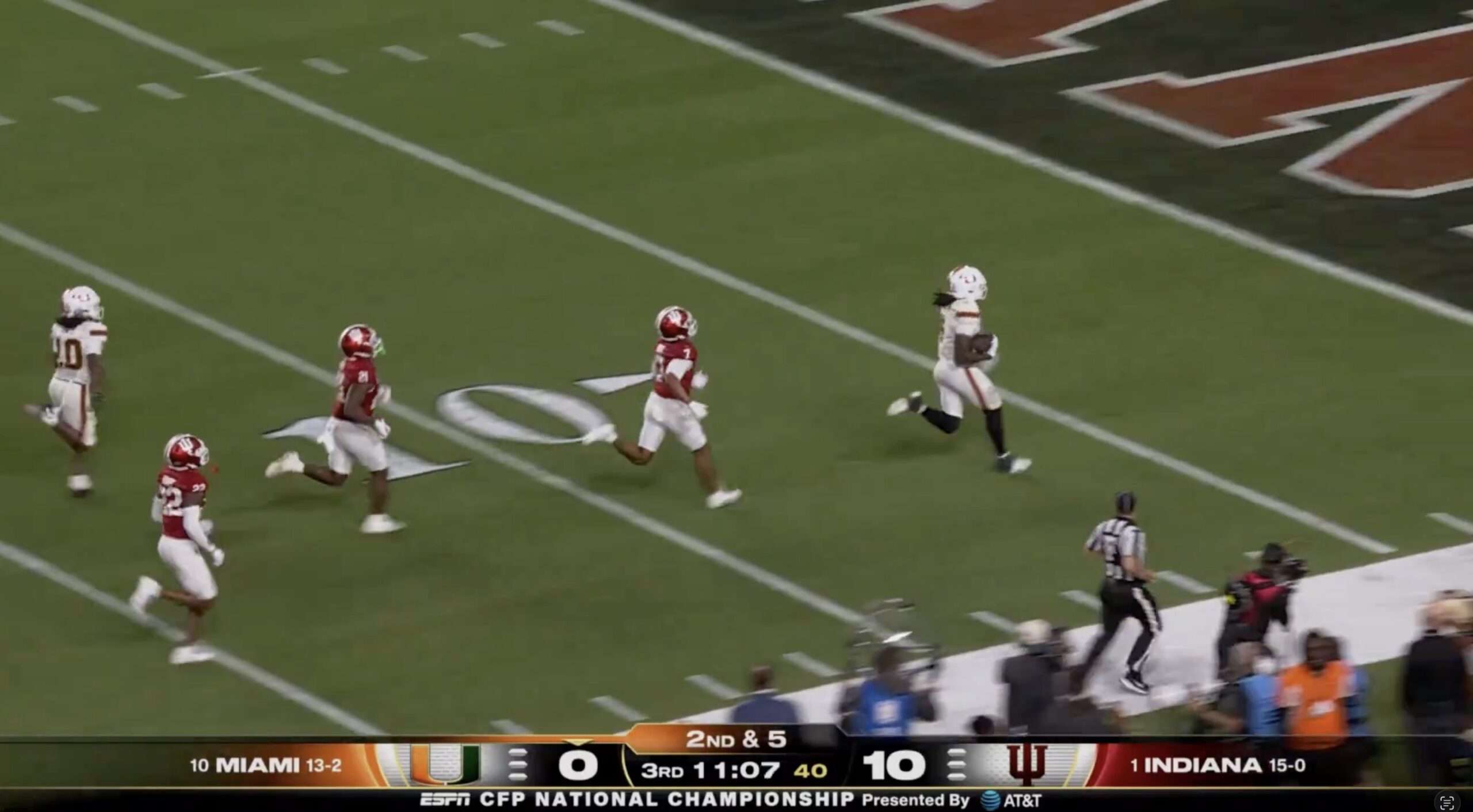 Miami RB Mark Fletcher Jr. Goes 57-Yards To The House In National Title Game vs Indiana (VIDEO)