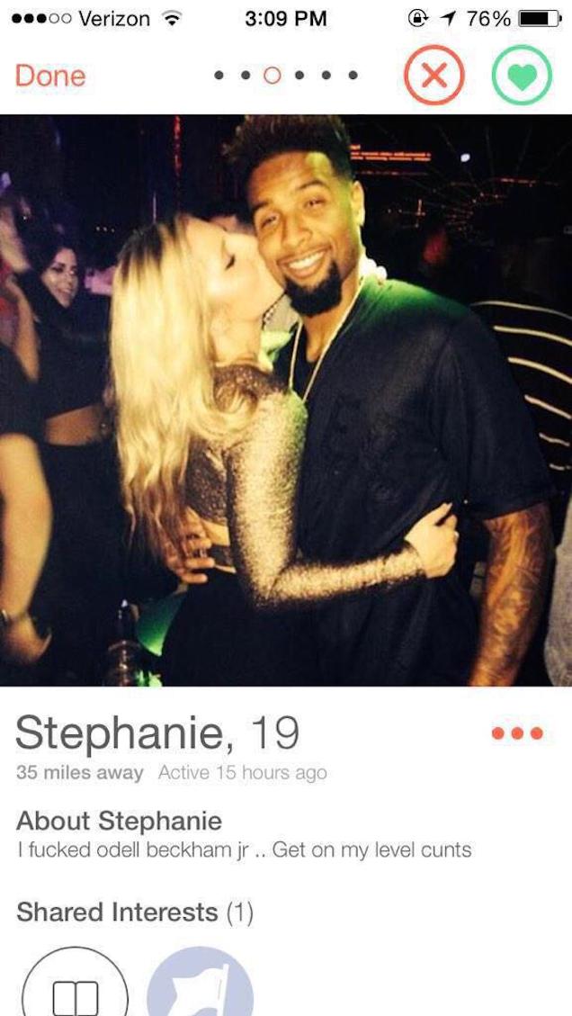 636px x 1129px - Tinder User Wants The World To Know She Had Sex With Odell Beckham Jr -  Daily Snark