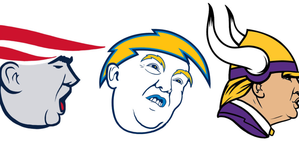 All 32 NFL Logos Redesigned As If They Were Donald Trump - Daily Snark