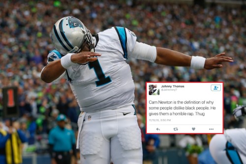 SEATTLE, WA - OCTOBER 18: Quarterback Cam Newton #1 of the Carolina Panthers celebrates after scoring a touchdown against the Seattle Seahawks at CenturyLink Field on October 18, 2015 in Seattle, Washington. (Photo by Otto Greule Jr/Getty Images) ORG XMIT: 570176333 ORIG FILE ID: 493267298