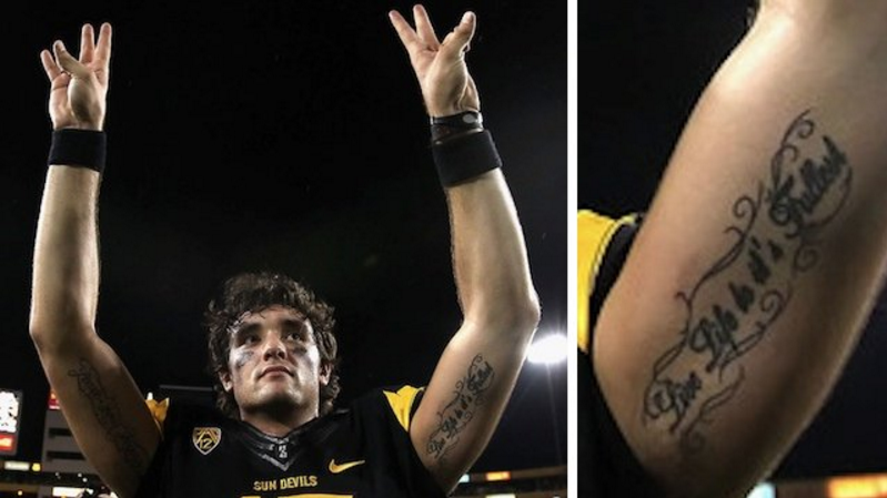 Brock Osweiler Has A Massive Tattoo Fail On His Left Arm - Daily Snark