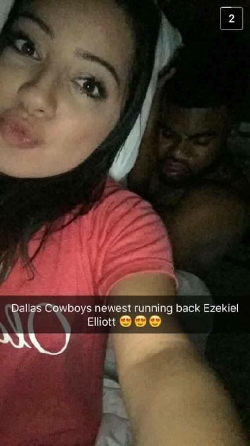 Ezekiel Elliott Bangin Chicks To Celebrate #4 Pick, Girl Posts Snapchat In ...