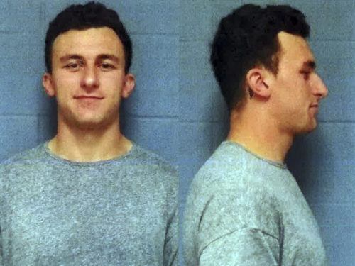 This booking photo provided by the Highland Park, Texas, Department of Public Safety, shows former Cleveland Browns quarterback Johnny Manziel, who was booked and posted bond Wednesday, May 4, 2016, in a domestic violence case, one day before he faces his first court hearing. The Heisman Trophy winner and former Texas A&M star was indicted by a grand jury last month after his ex-girlfriend alleged he hit her and threatened to kill her during a night out in January. (AP Photo/Highland Park Department of Public Safety)