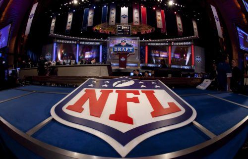 April 28, 2011: Stage is set for the Draft during the 76th NFL Draft at Radio City Music Hall in New York City, New York. (Cal Sports Media via AP Images)