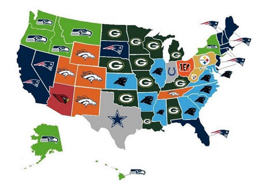 NFL Map, Teams