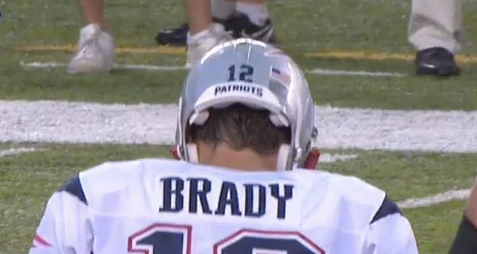 Tom Brady denies removing NFL sticker from his helmet