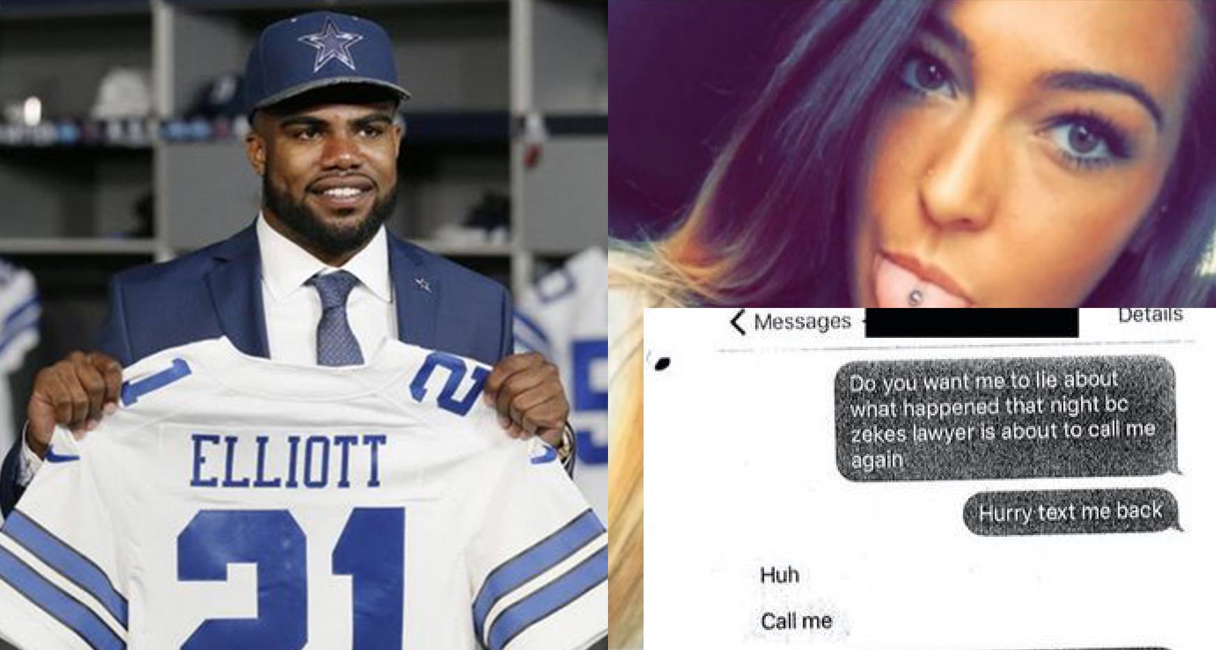 Released Text Messages Show Ezekiel Elliotts Girlfriend Lying To Set
