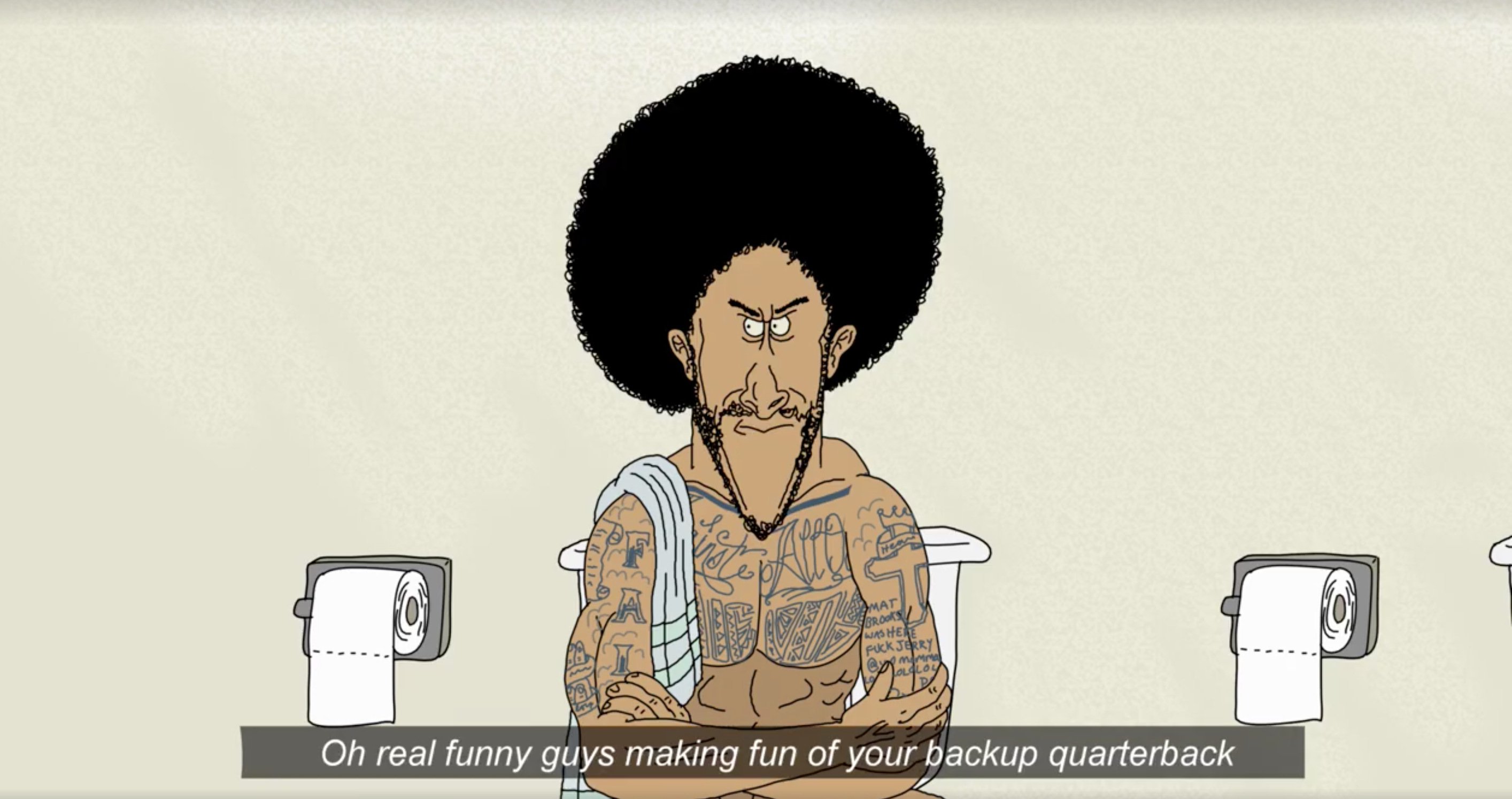 Guy Creates Hilarious Cartoon About Colin Kaepernick Sitting For The