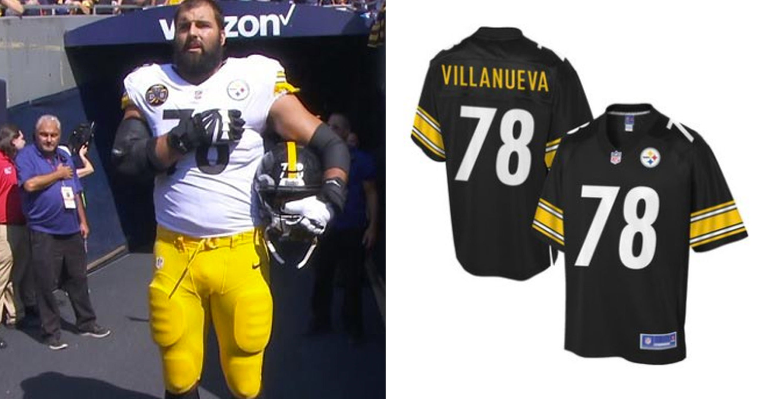 Steelers' Lineman And Afghan War Vet Alejandro Villanueva Now Has The  Highest-Selling Jersey In The NFL - BroBible