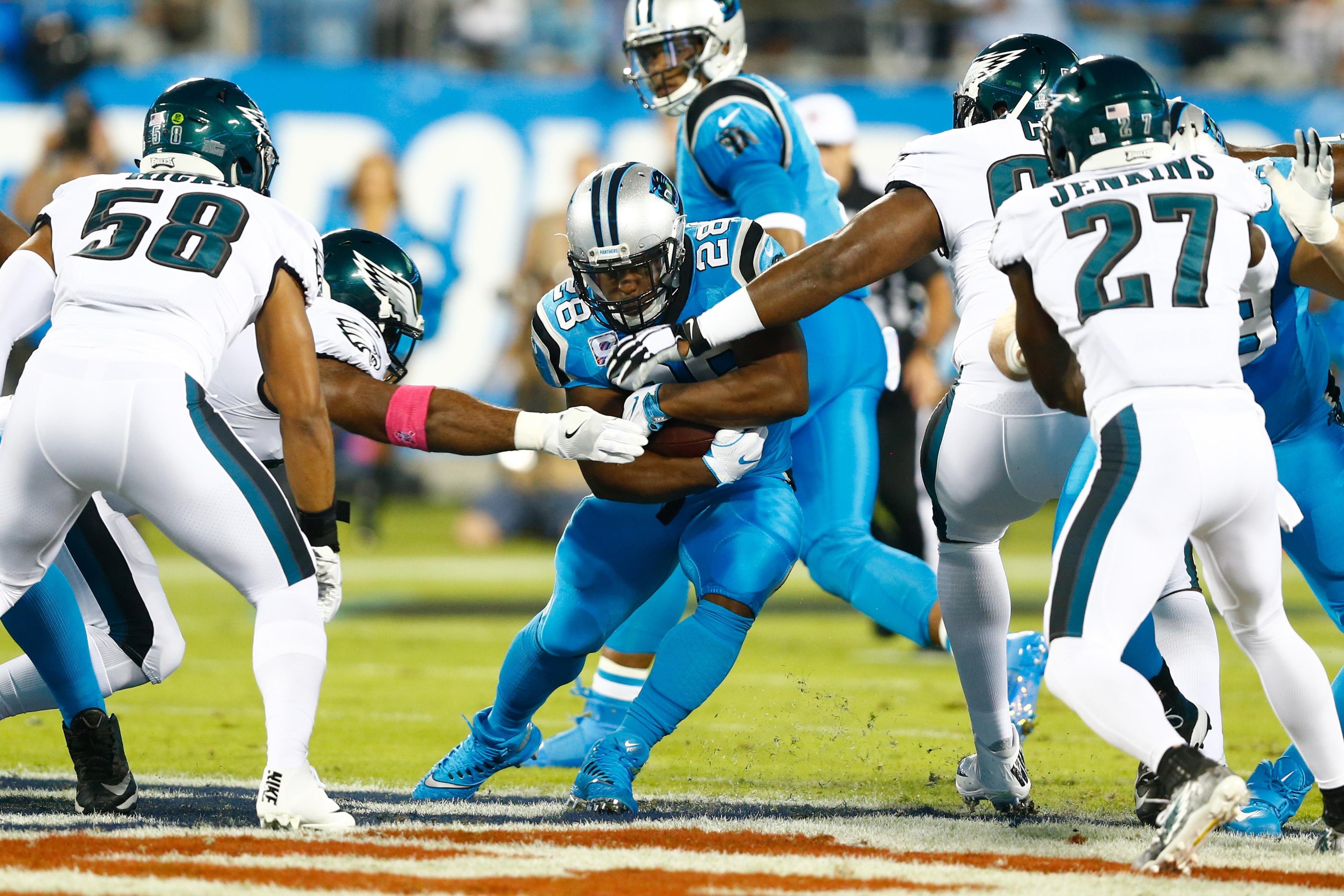 Carolina Panthers Running Backs Are Currently Averaging 2.769 INCHES