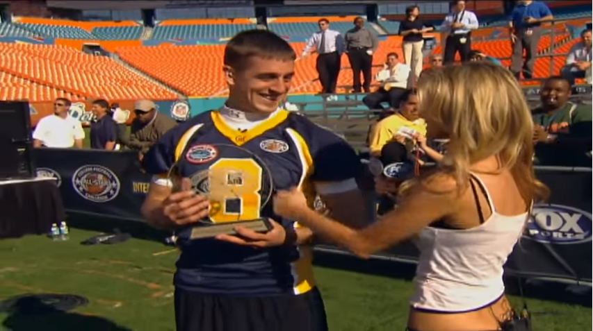 Video A Young Aaron Rodgers Shooting His Shot At Marisa Miller During 2005 College Football All Star Challenge