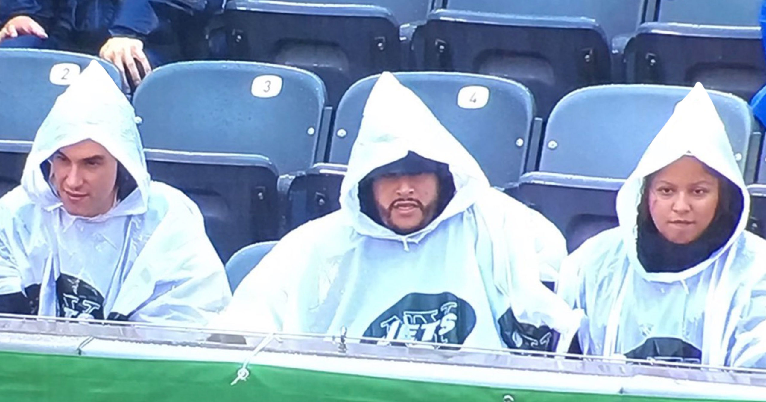 White Ponchos Given Out At Jets Game Makes MetLife Stadium Look