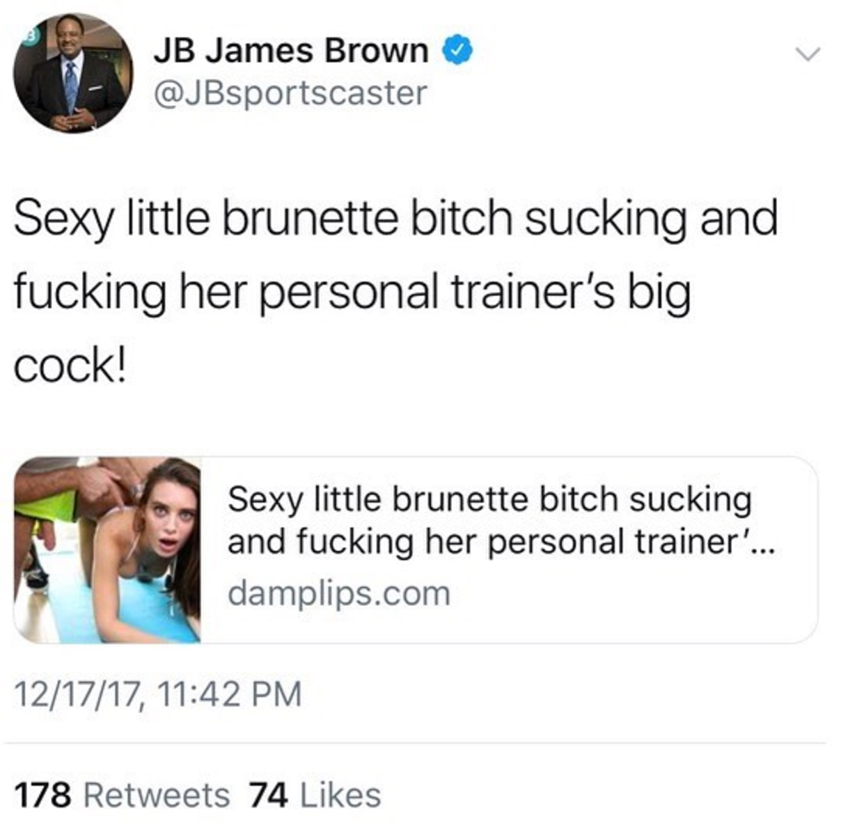 1218px x 1192px - Sportscaster James Brown Accidentally Tweets Out Porn ...