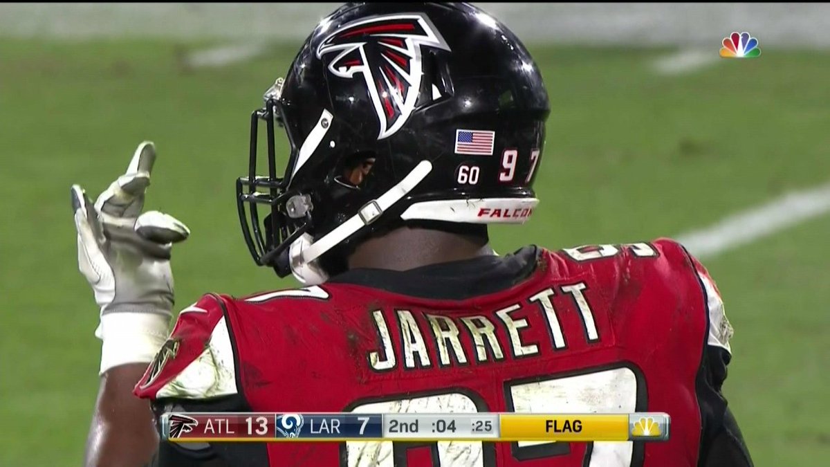 VIDEO: Falcons' Grady Jarrett Casually Flips Off Referee For Calling Him  Offsides