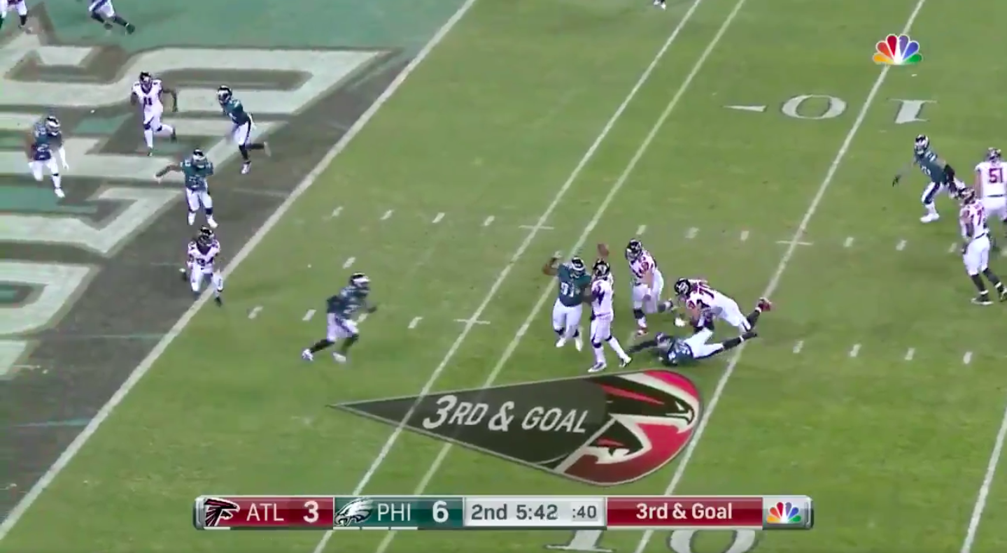 Matt Ryan Somehow Keeps The Play Alive And Throws Touchdown Pass