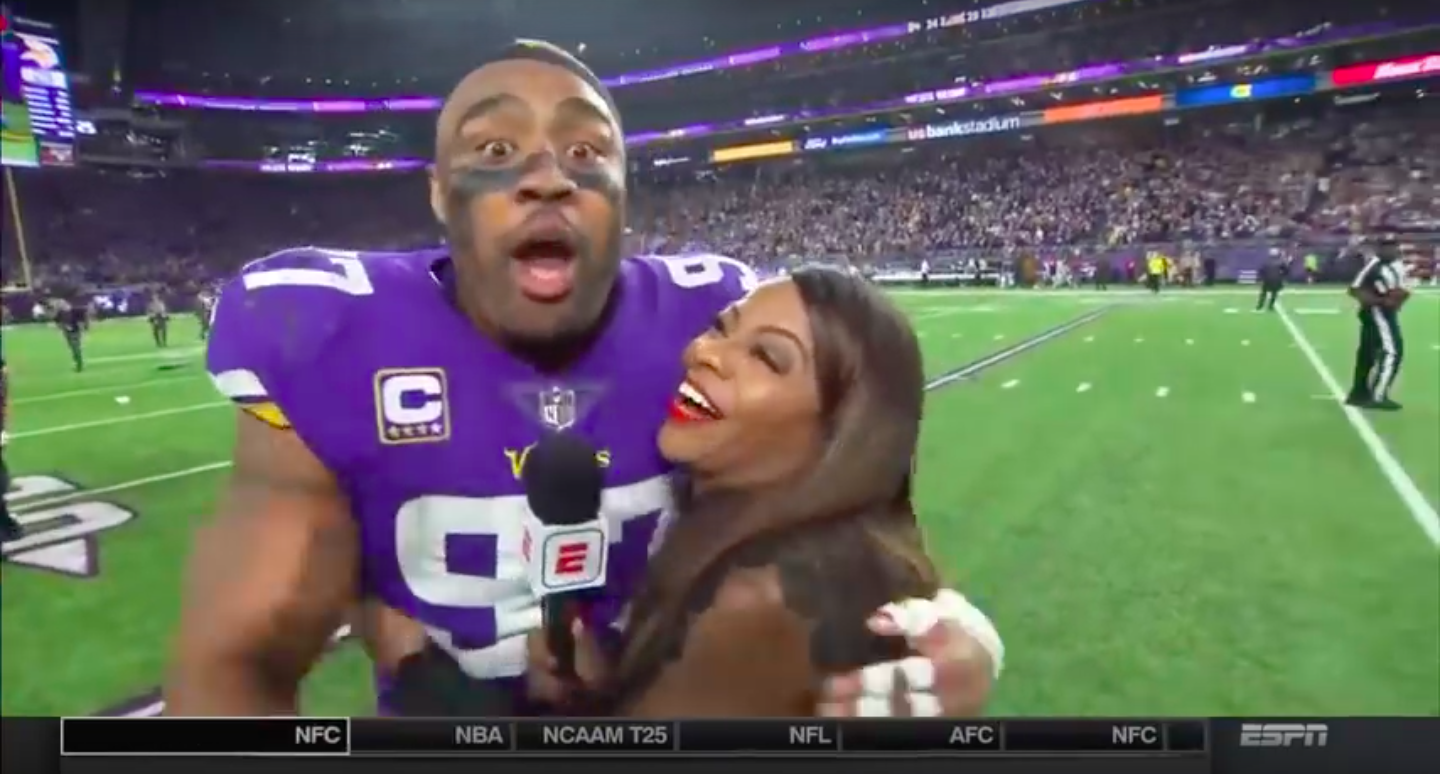 VIDEO Vikings DE Everson Griffin Had The Greatest Reaction To Stefon