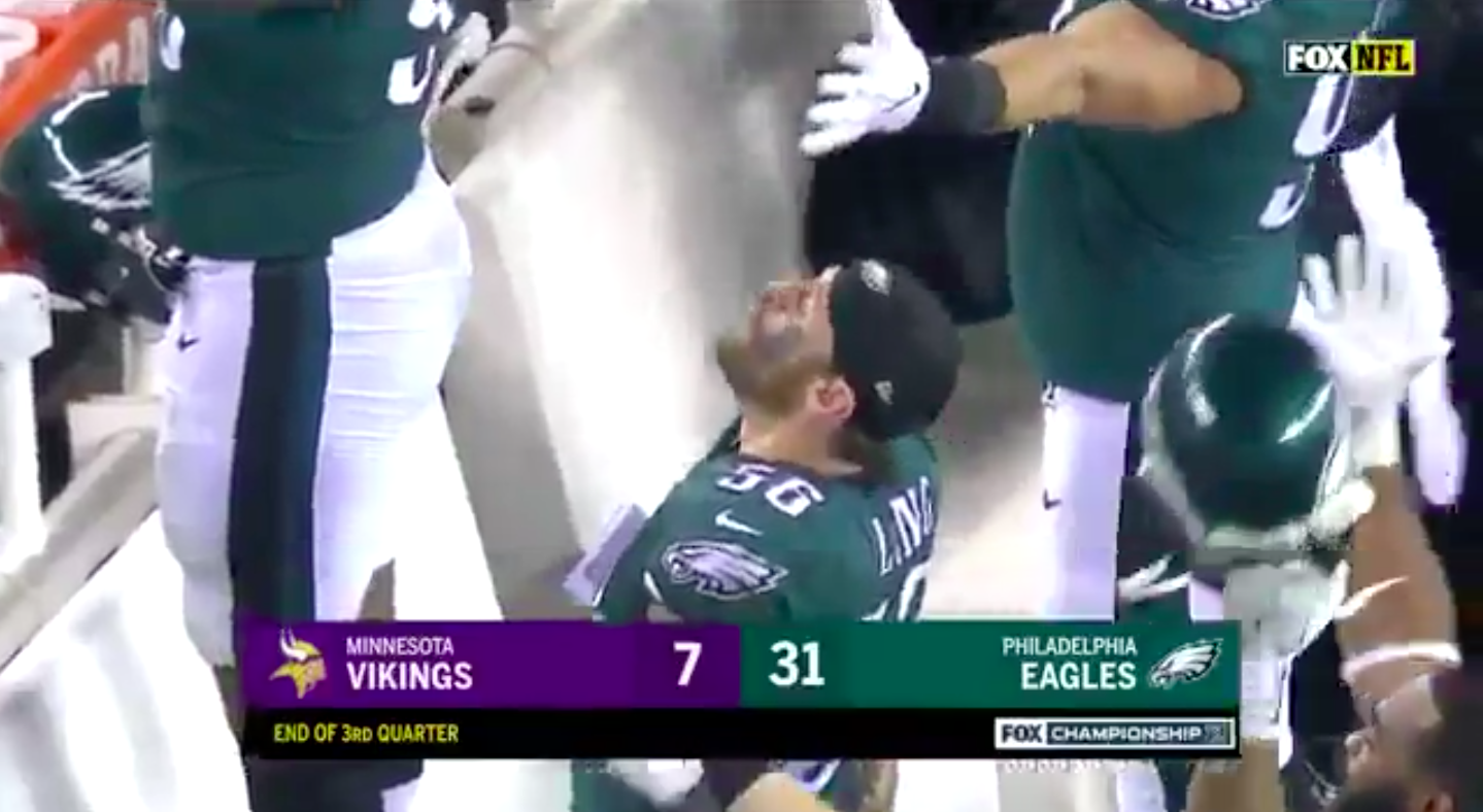 VIDEO Eagles' Chris Long Is Literally Barking Like A Dog On The