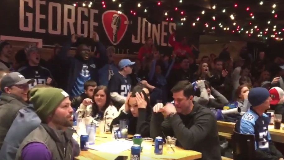 Titans Fans In Nashville Sports Bar Go Crazy After Embarrassing Drop By