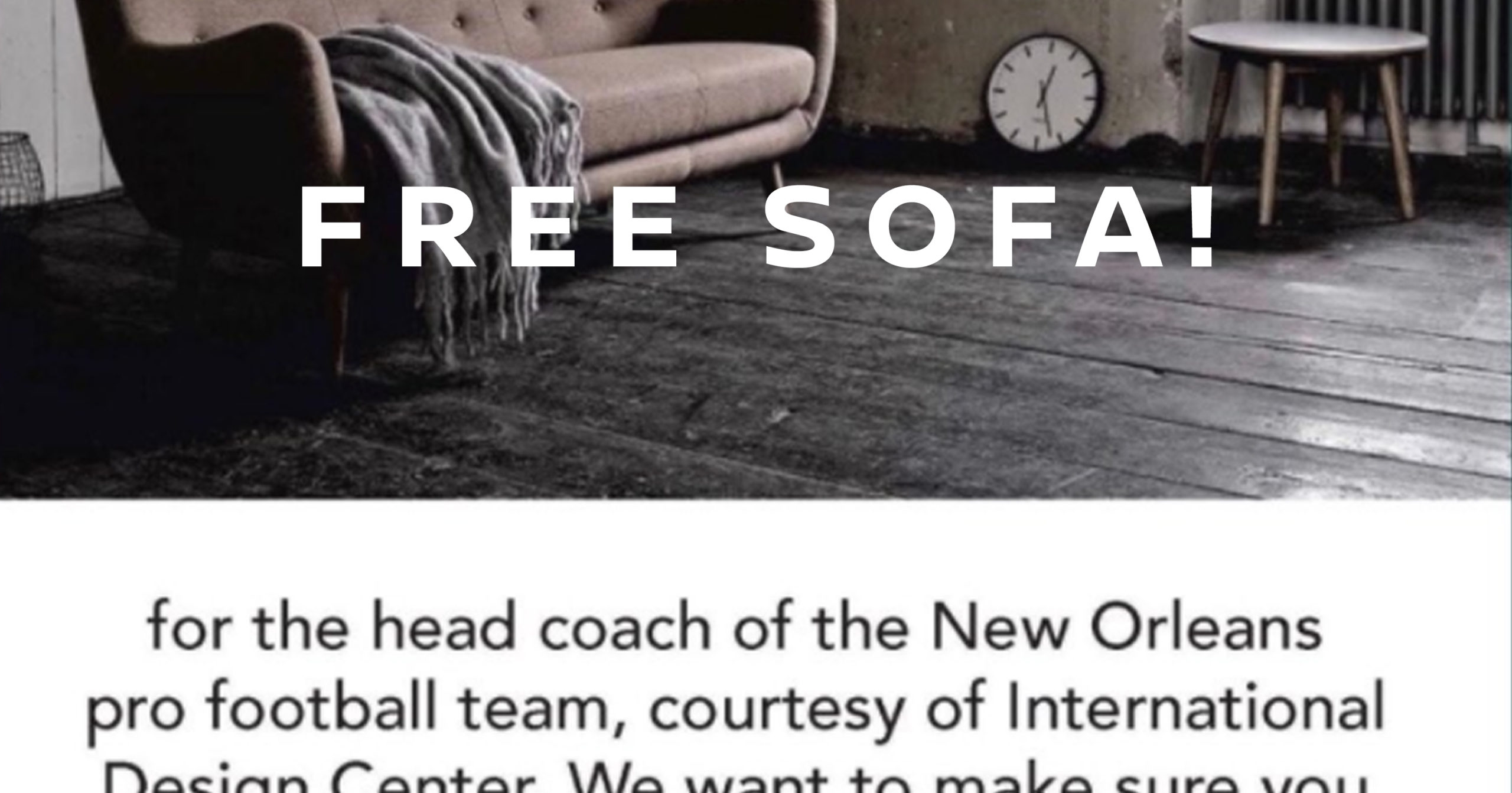 Minnesota Furniture Store Offers Free Couch To Sean Payton To Watch NFC
