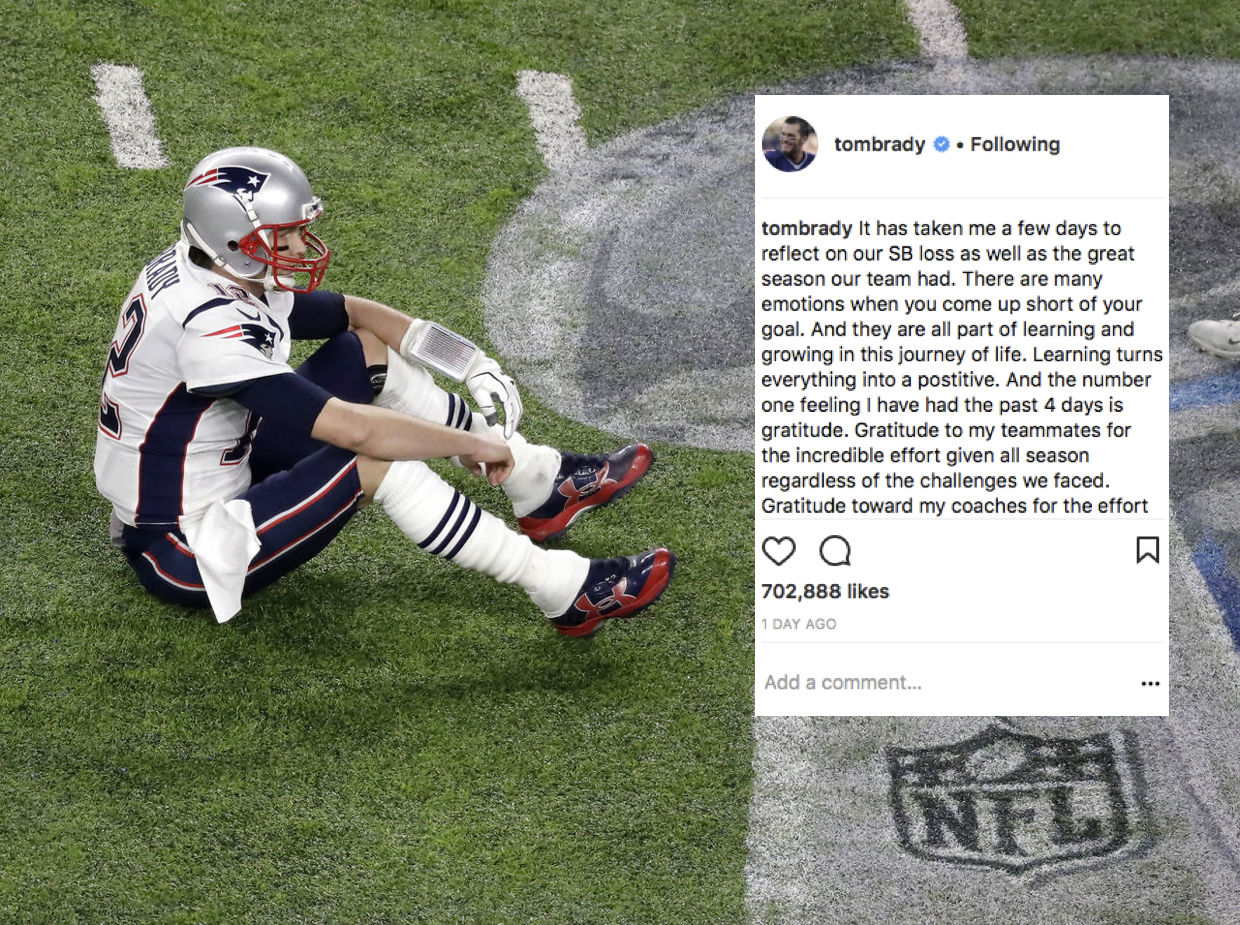 Tom Brady posts heartwarming message to fans on Thanksgiving