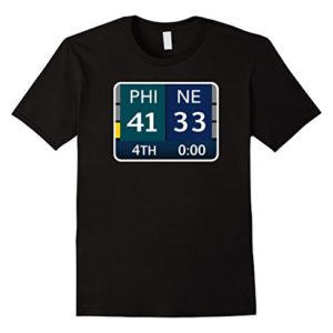 PHI 41 NE 33 Superbowl Final Shirt