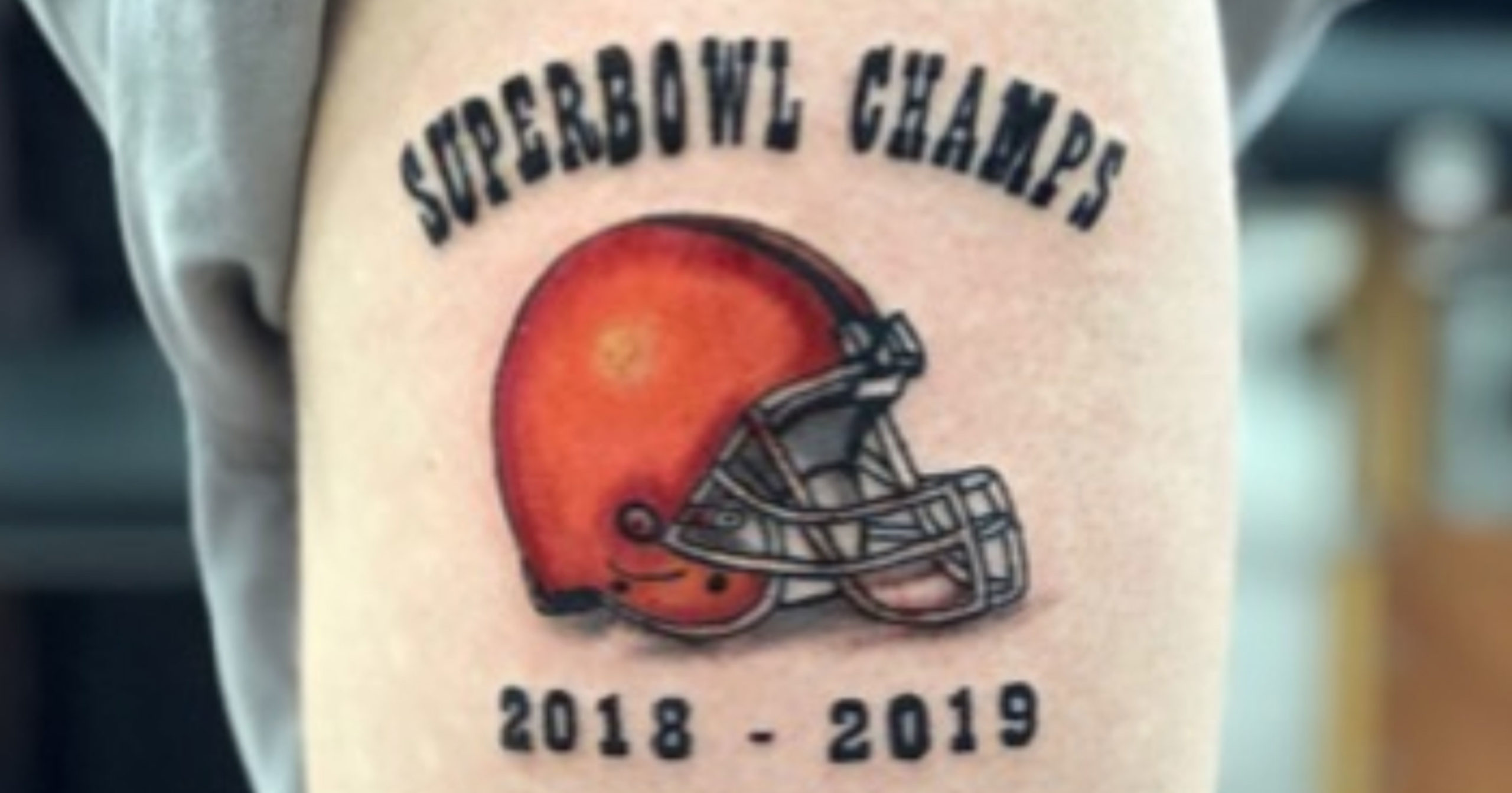 Fan Gets Cleveland Browns Super Bowl Champions Tattoo Ahead Of 2018-2019 Season