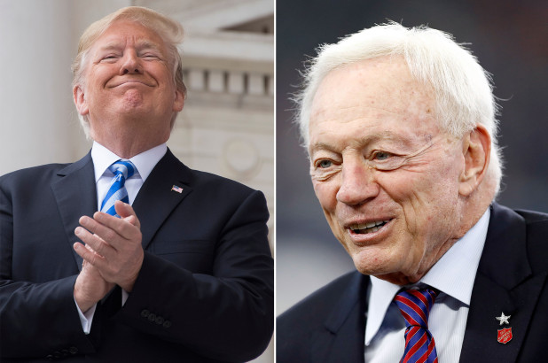 Donald Trump Praises Jerry Jones For Imposing His Anthem Policy On ...