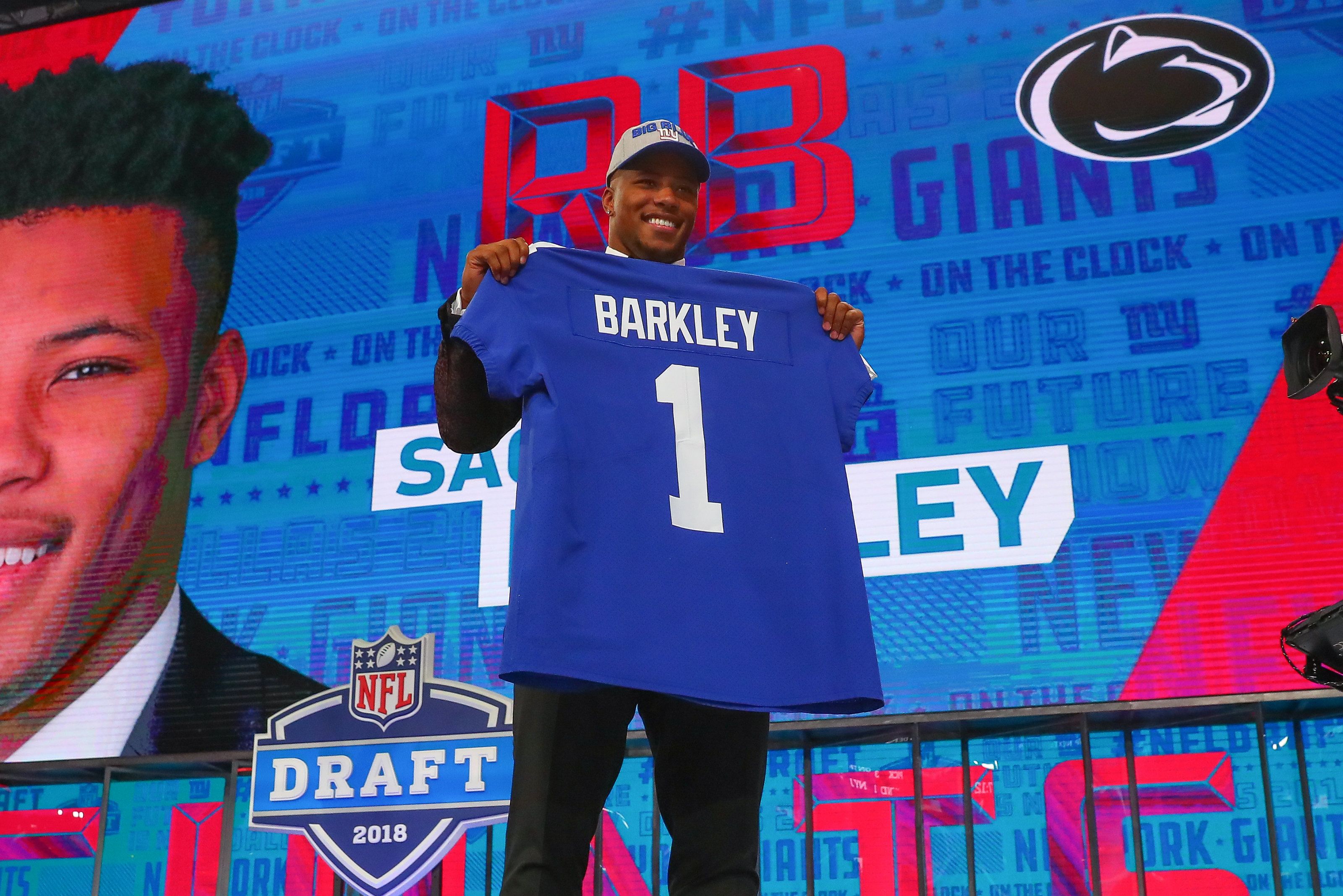 New York Giants running back Saquon Barkley admits his father