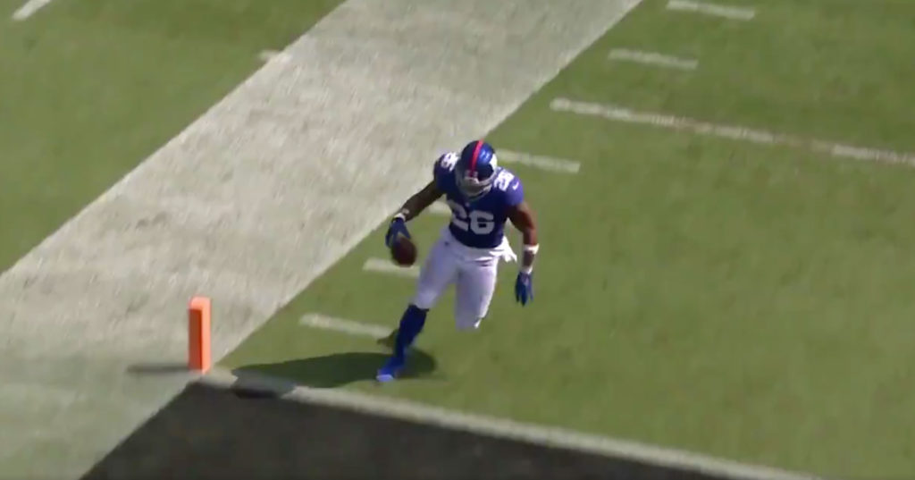 Sure Looked Like Saquon Barkley Dropped Ball Before Crossing Goal Line