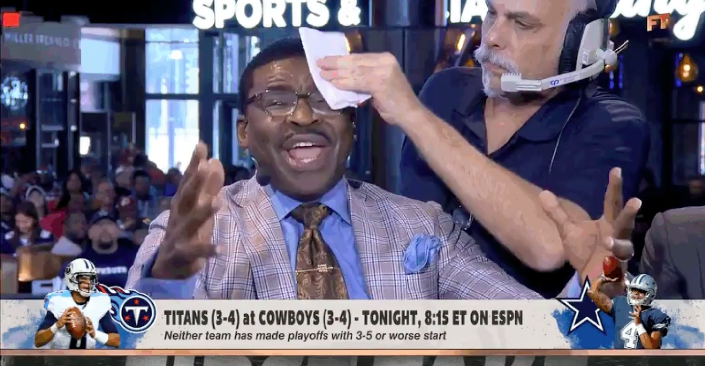 Michael Irvin Goes On Extensive, Sweaty 'First Take' Rant About Dallas  Cowboys