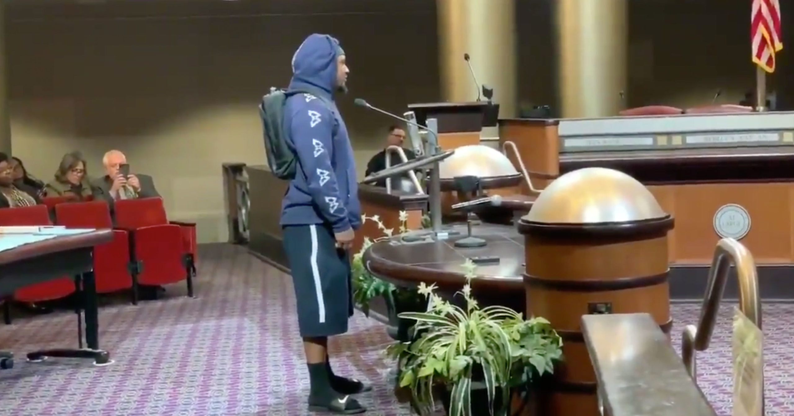Marshawn Lynch Shows Up To Oakland City Council In Hoodie and Flip Flops To Vouch For As New Ballpark