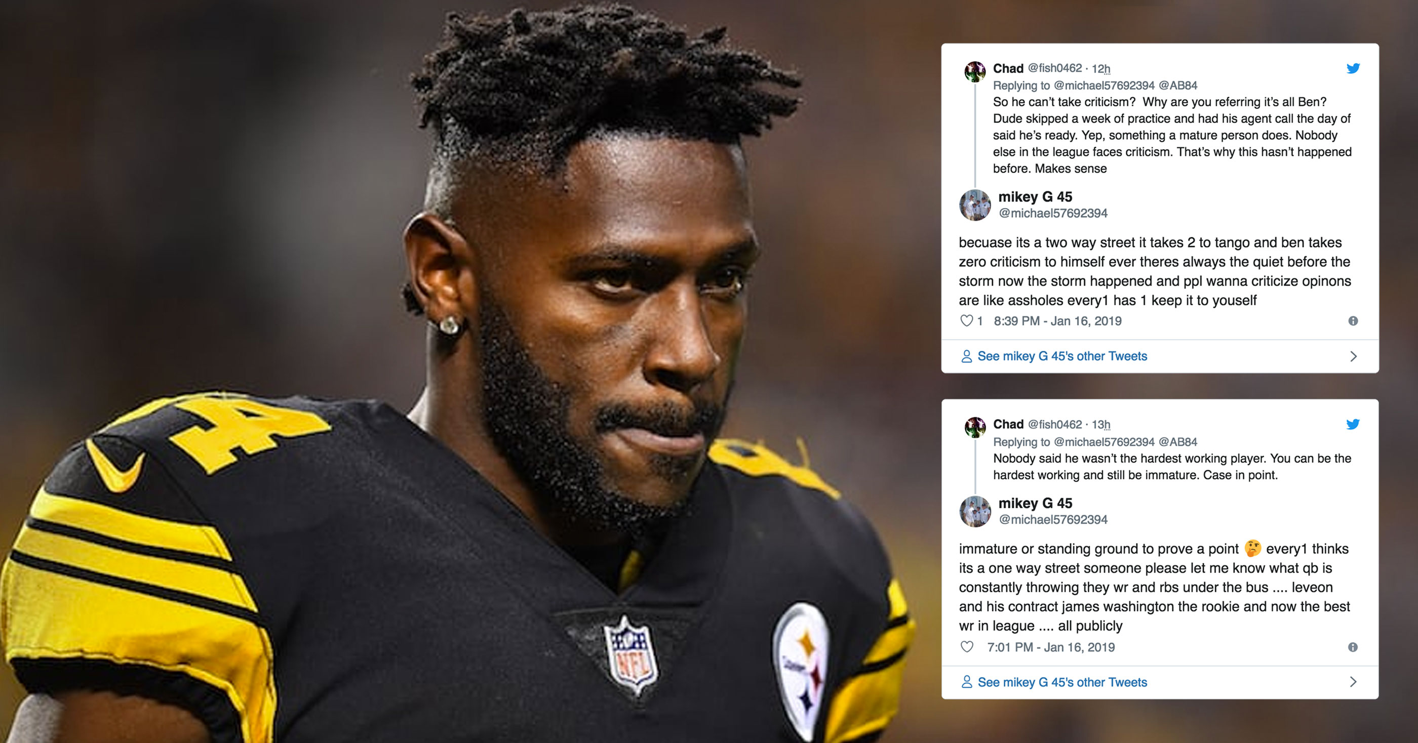 Fans Have Uncovered What Appears To Be Steelers WR Antonio Brown's Burner Account (PICS)