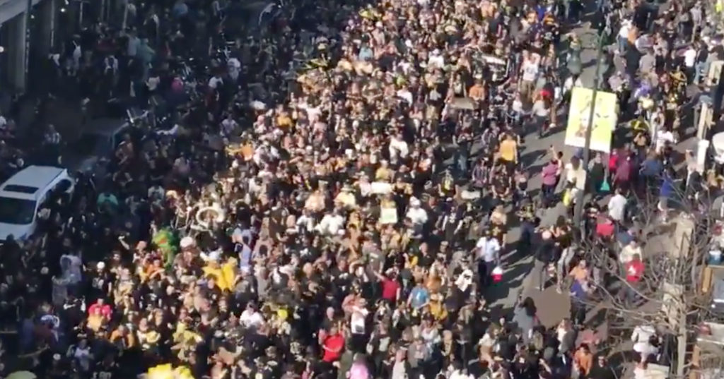 Saints Fans Hold Massive Parade In New Orleans To Protest The Super ...